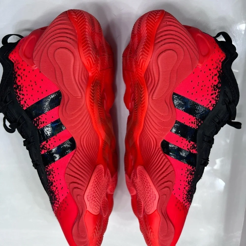 NWOT Adidas Trae Young 3 'Solar Red' Adidas Black and Red Sneakers